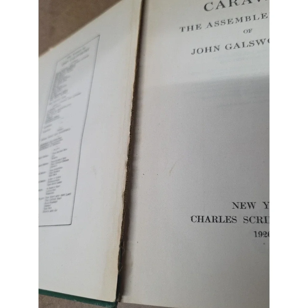 Caravan the Assembled Tales by John Galsworthy Hardcover 1926‎ Antique
